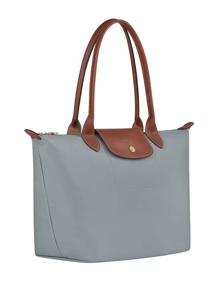 Longchamp Women's Medium Tote Bag, Handbag, Shoulder Bag, Steel Gray Classic Style - Image 4